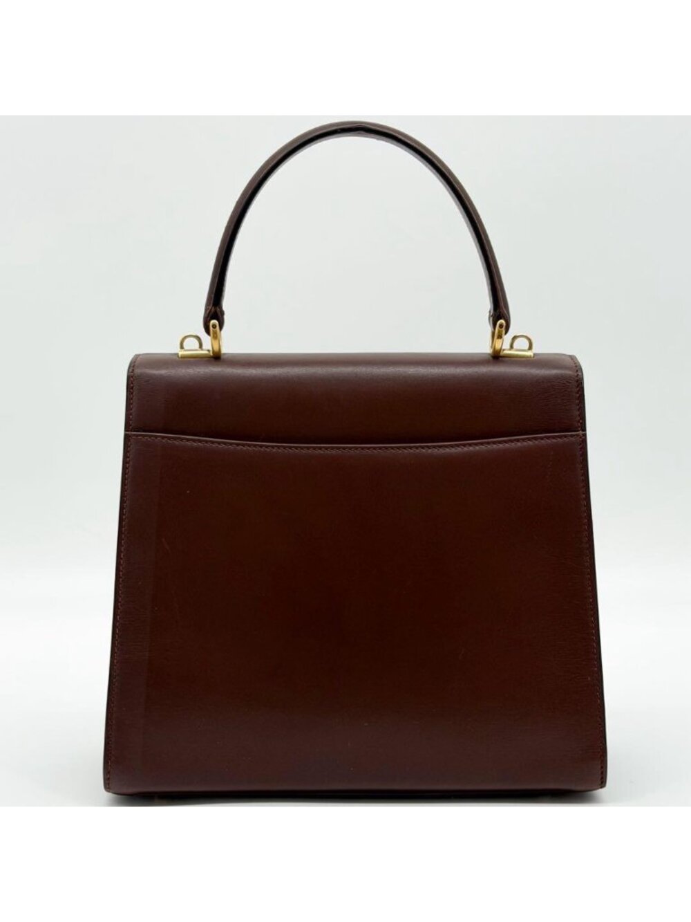 Gucci Ladylock Vintage Brown Leather Handbag - Picture 3 of 14